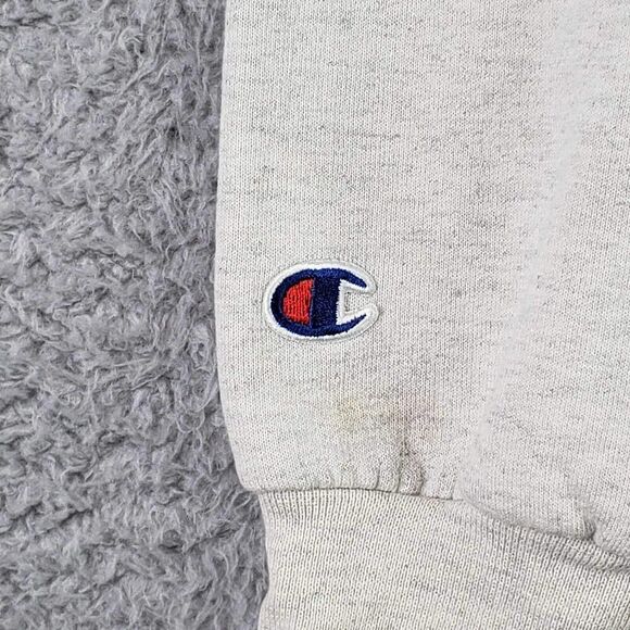 Vintage Y2K Penn State Mens Small S Champion Hoodie Sweatshirt Gray Big Logo - Picture 7 of 10